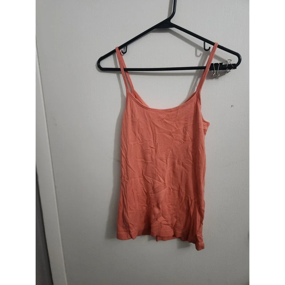Old Navy Girls Coral Peach Cami Tank Top Spaghetti Strap V-Neck Size Medium M 8
